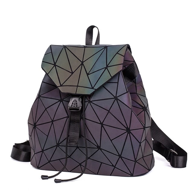 Geometric Drawstring Backpack