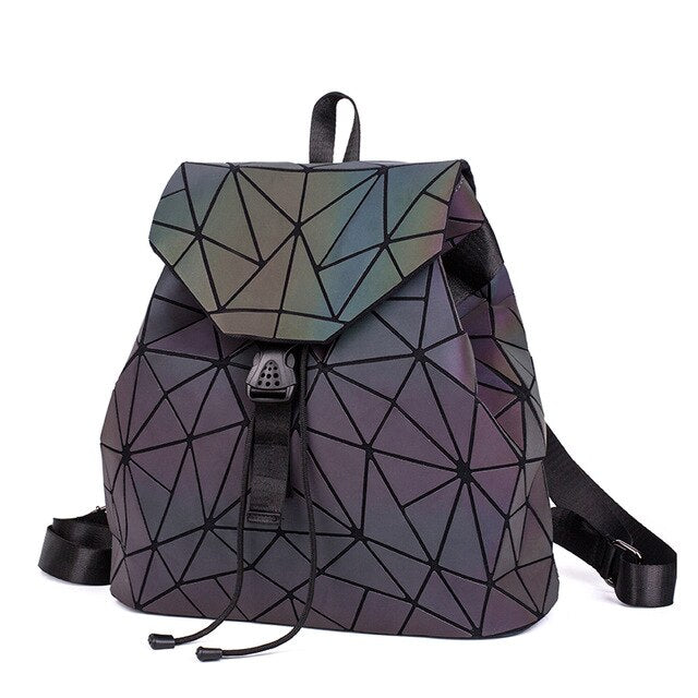 Geometric Drawstring Backpack