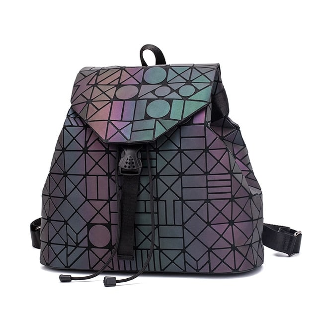 Geometric Drawstring Backpack