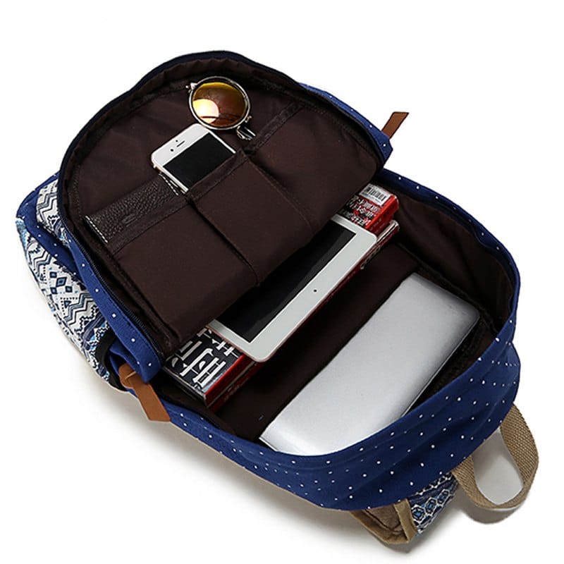 Ethnic Style Colorful Canvas Backpack