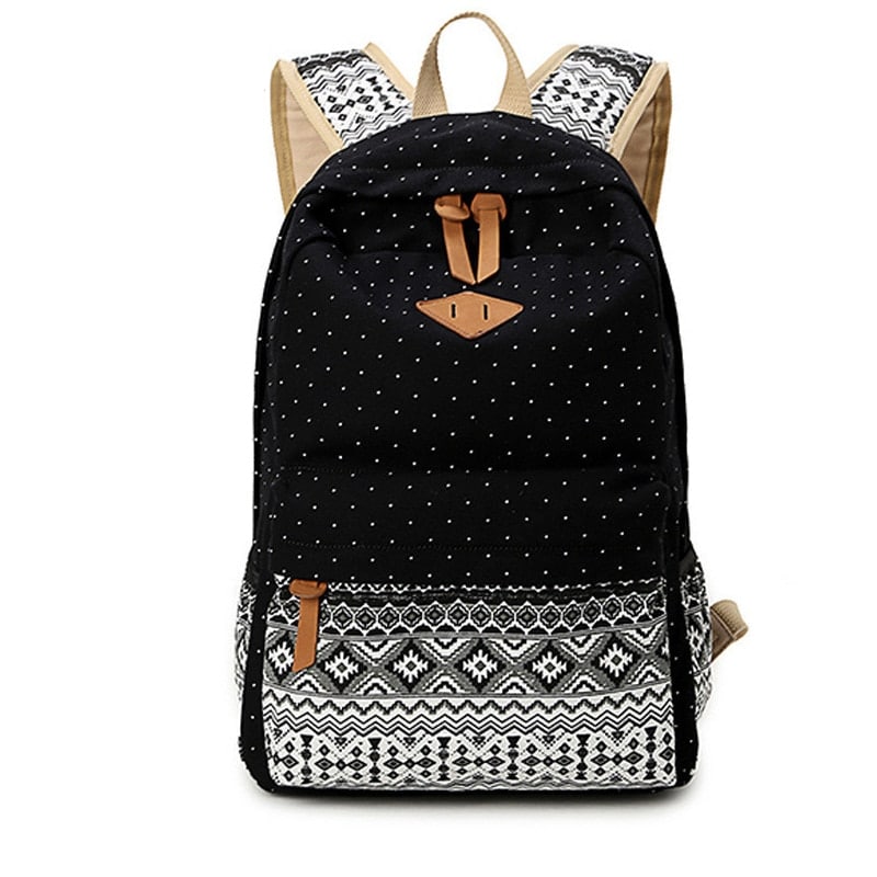 Ethnic Style Colorful Canvas Backpack