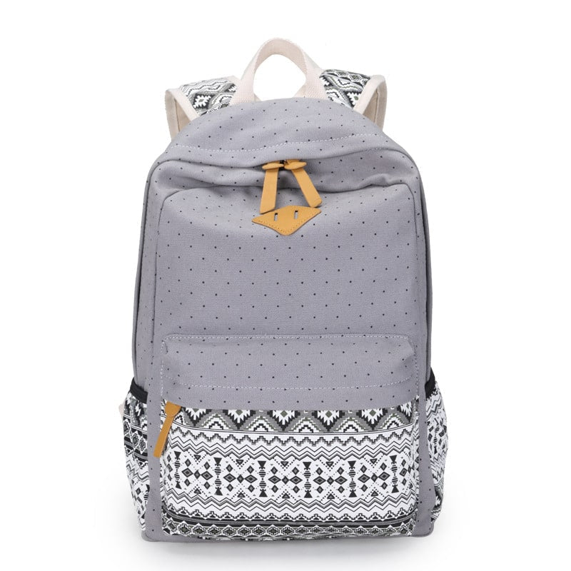 Ethnic Style Colorful Canvas Backpack