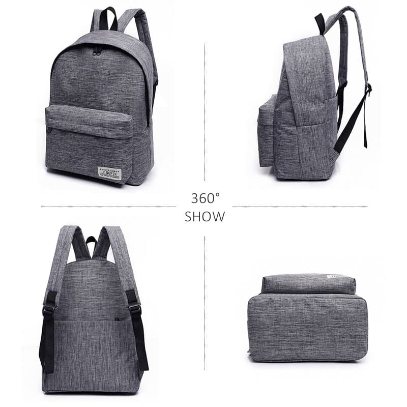 Simple Canvas School Backpacks
