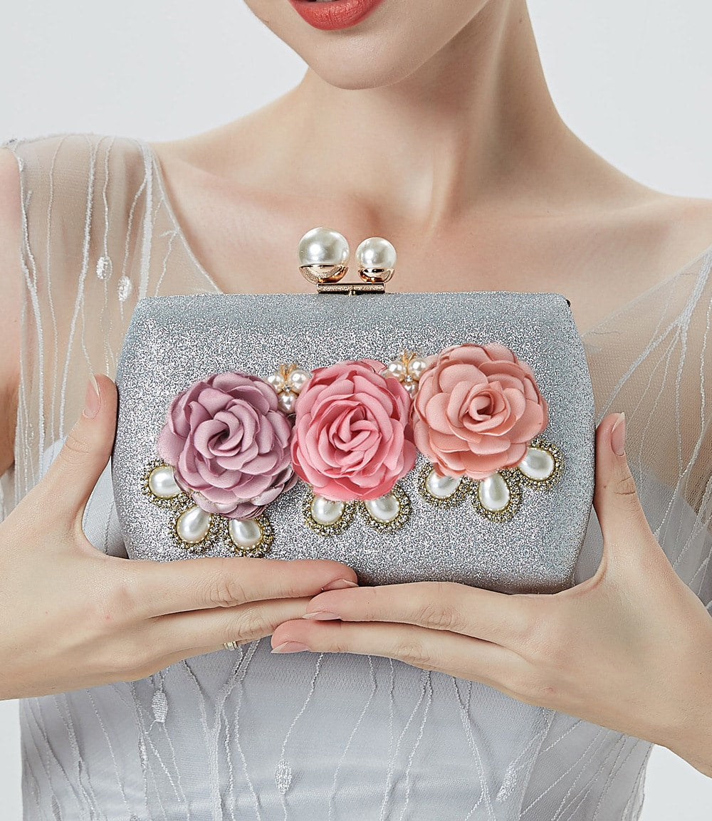 Handmade Floral Mini Evening Bag
