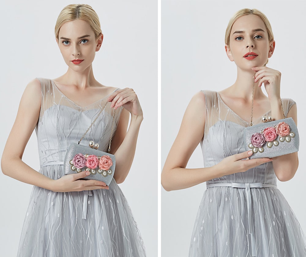 Handmade Floral Mini Evening Bag