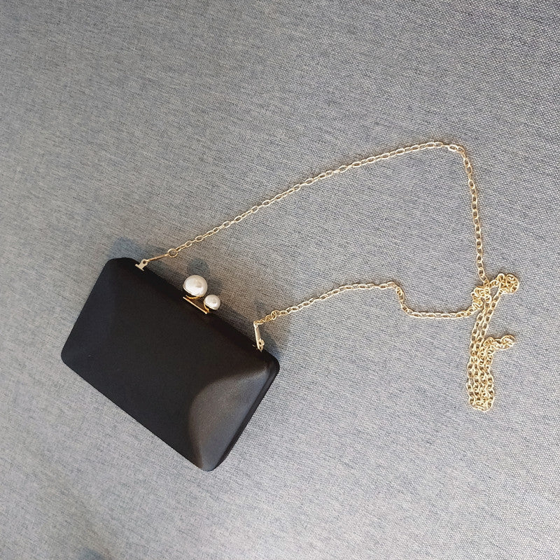 Satin Pearled Mini Evening Bag