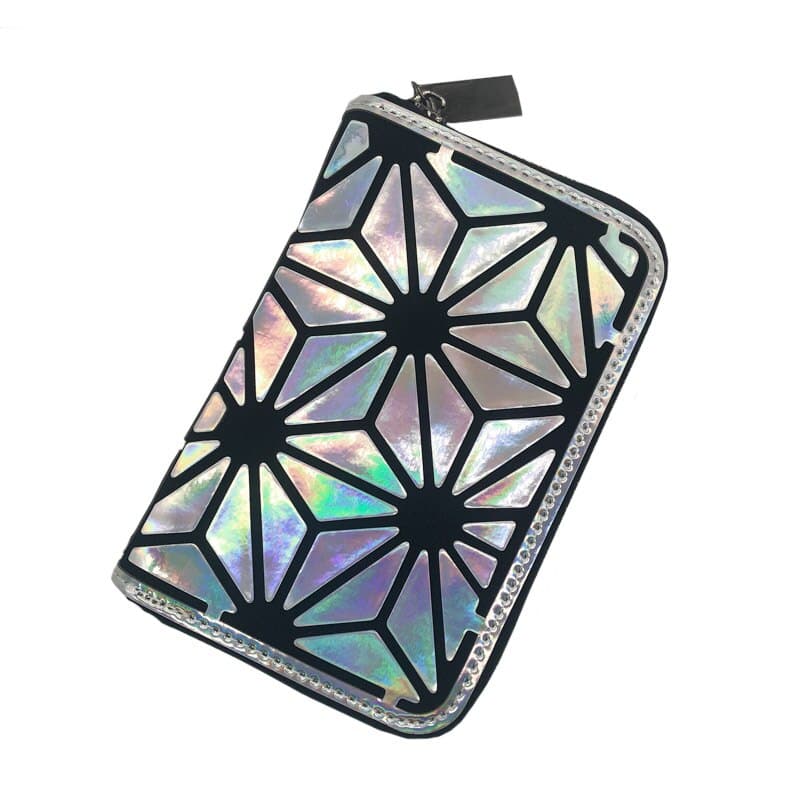 Geometric Style Holographic Mosaic Wallet