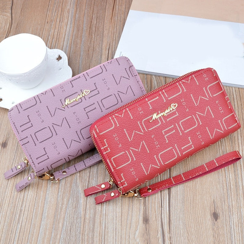 Large Capacity Double Zipper Wallet