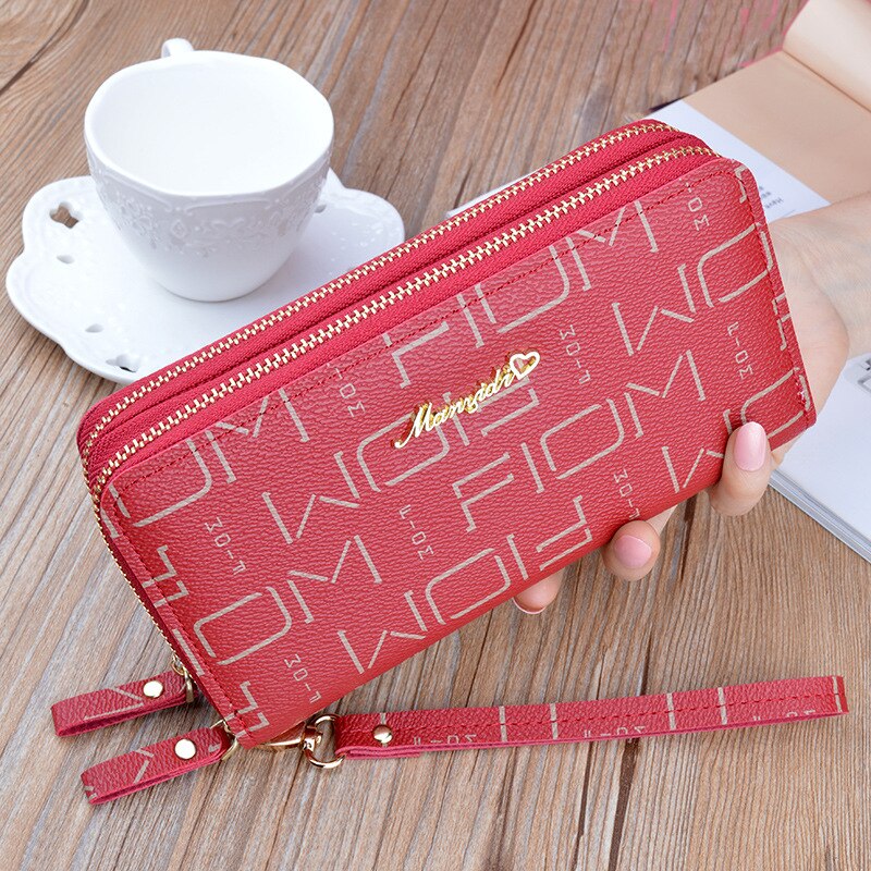 Large Capacity Double Zipper Wallet