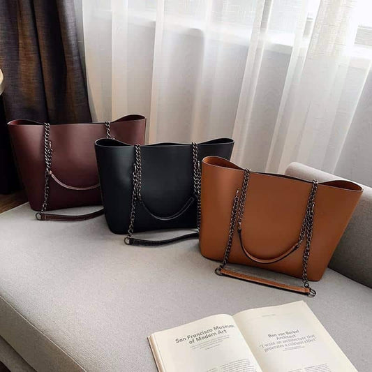 Simple Tote Bag with Chain Handles