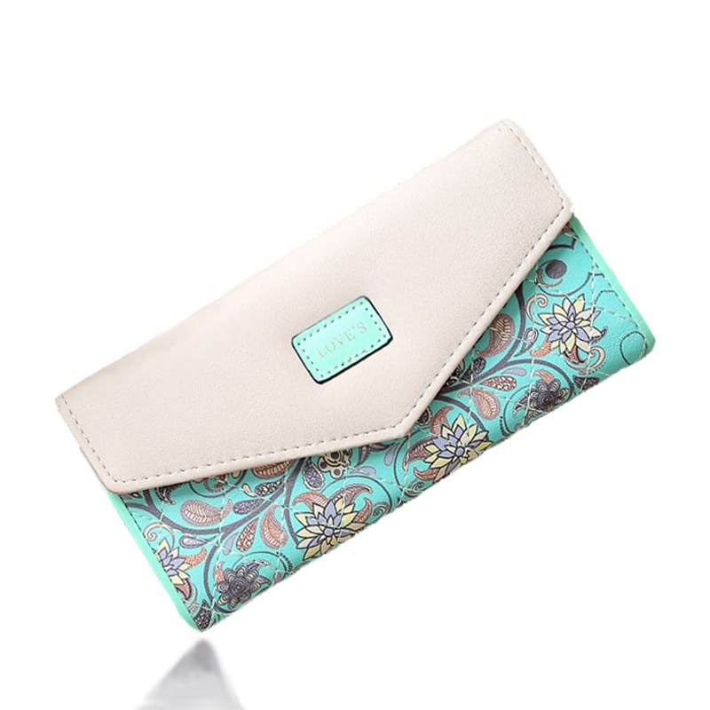 Floral Patterned Long Wallet