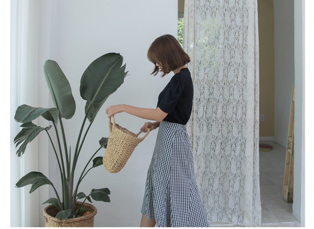 Half Moon Woven Rattan Bag