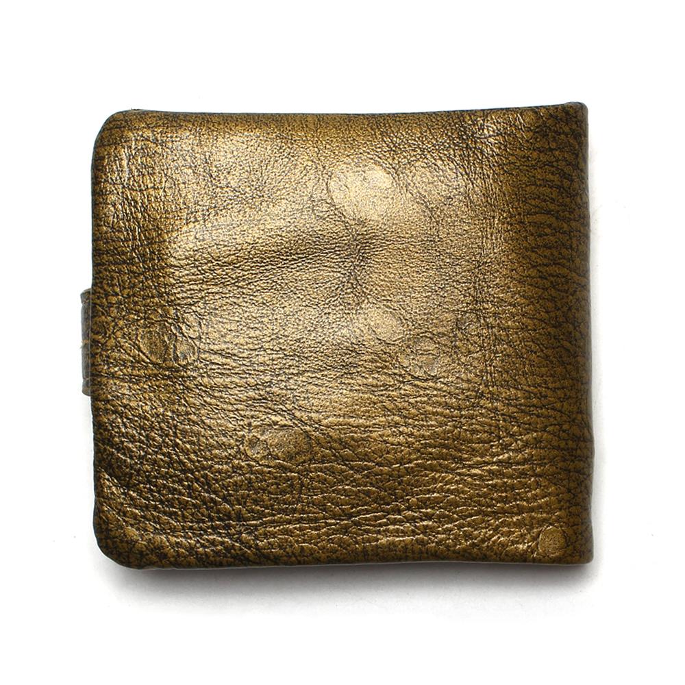 Compact Cowhide Leather Wallet for Women
