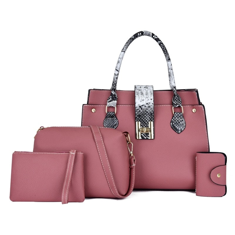 PU Leather Bag 4 pcs Set for Women