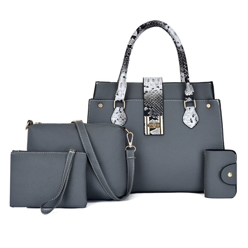 PU Leather Bag 4 pcs Set for Women