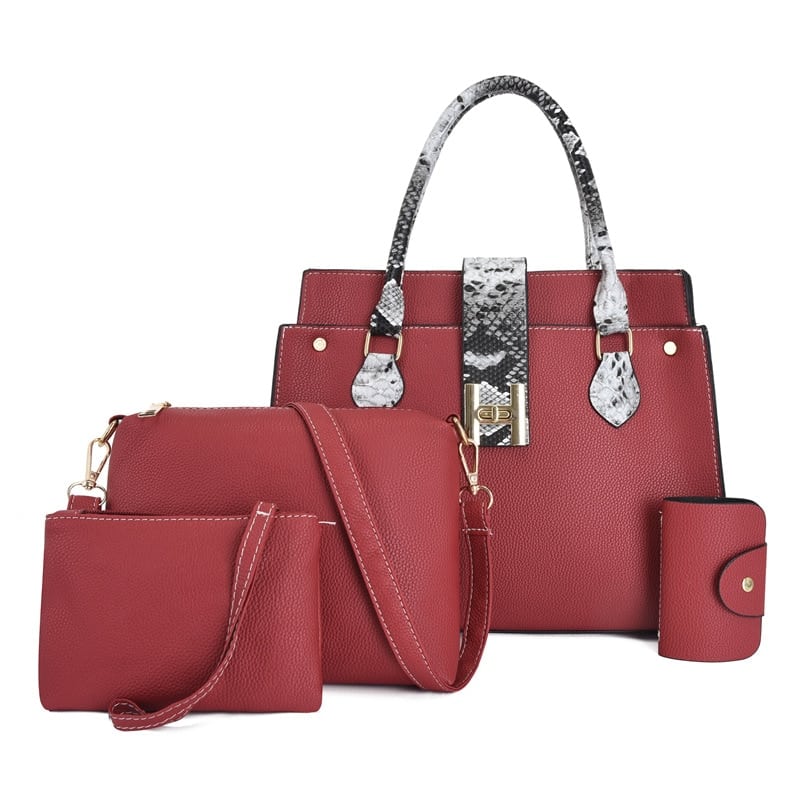 PU Leather Bag 4 pcs Set for Women