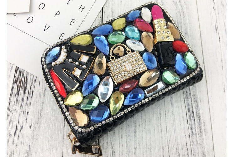 Luxurious Crystal Design Wallet