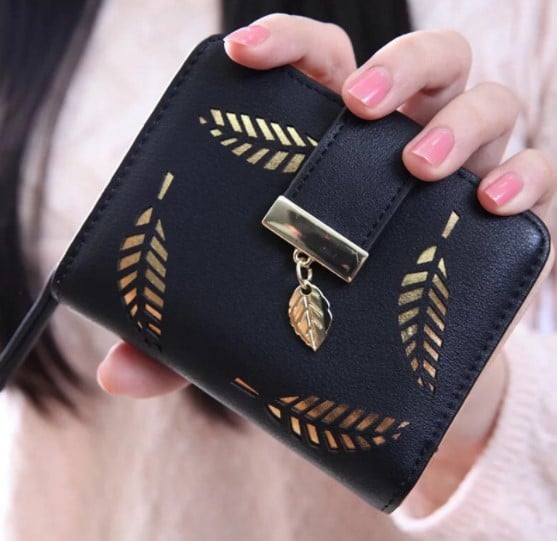 Hollowed Leaves Pattern Wallet