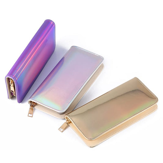 Hologram Zipper Wallet for Women
