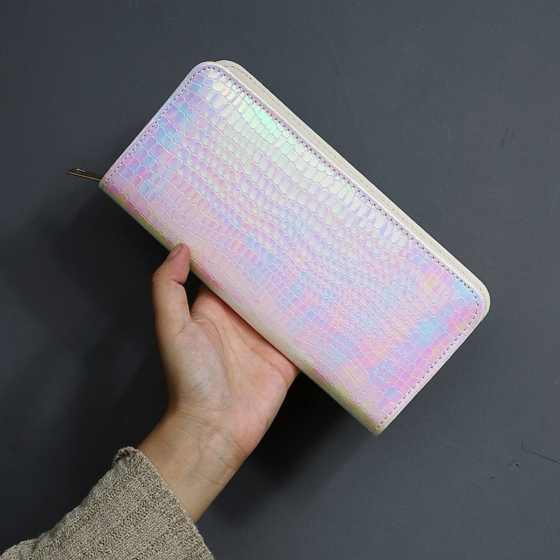 Hologram Zipper Wallet for Women