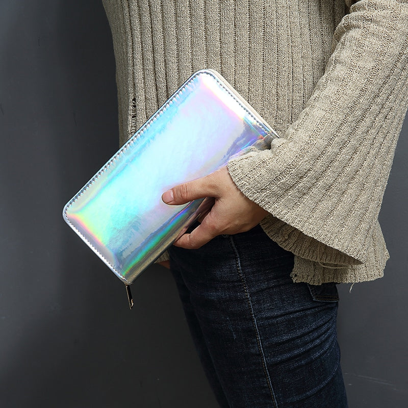 Hologram Zipper Wallet for Women