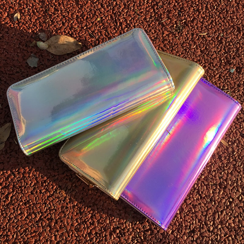 Hologram Zipper Wallet for Women