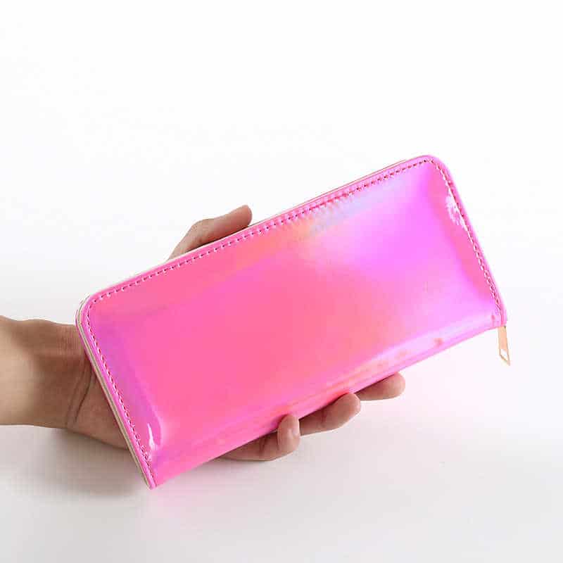 Hologram Zipper Wallet for Women