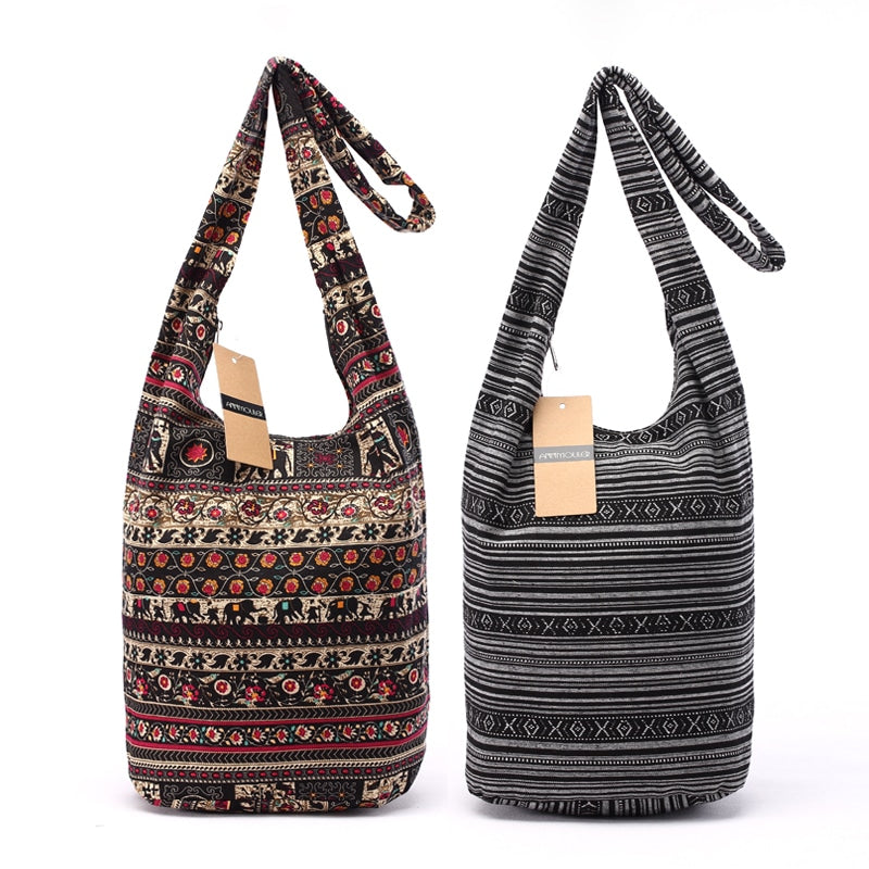 Vintage Bohemian Cotton Shoulder Bag for Women