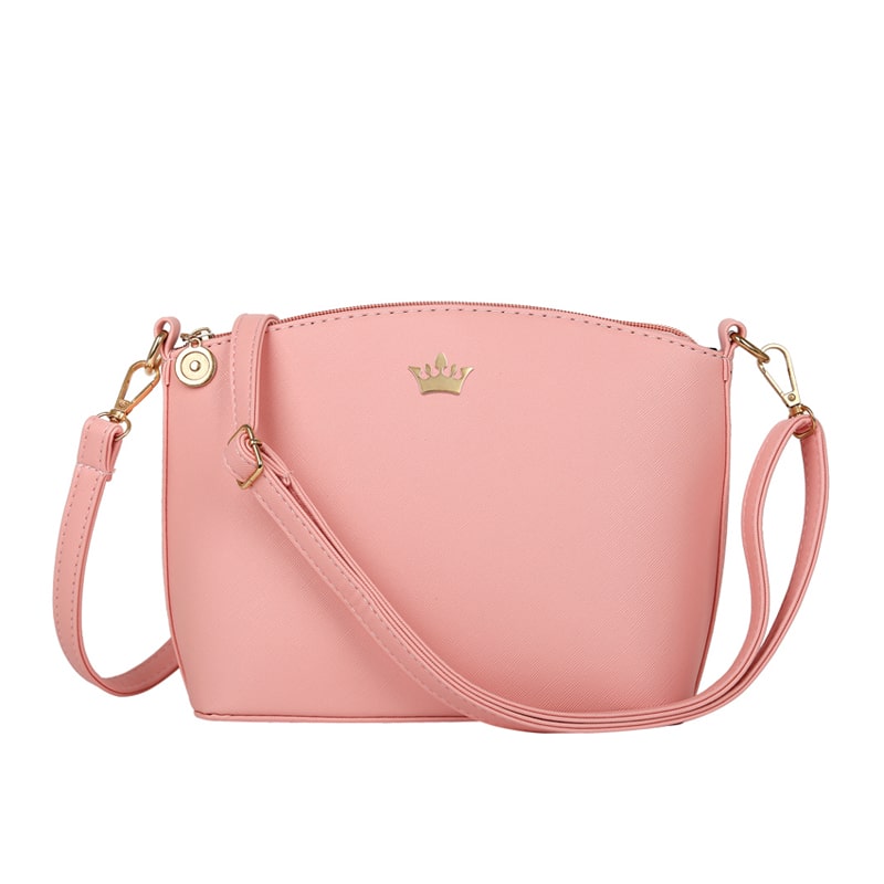 Solid Color Hard Crossbody Bag