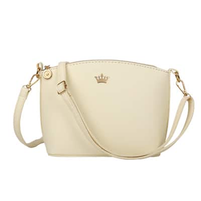 Solid Color Hard Crossbody Bag