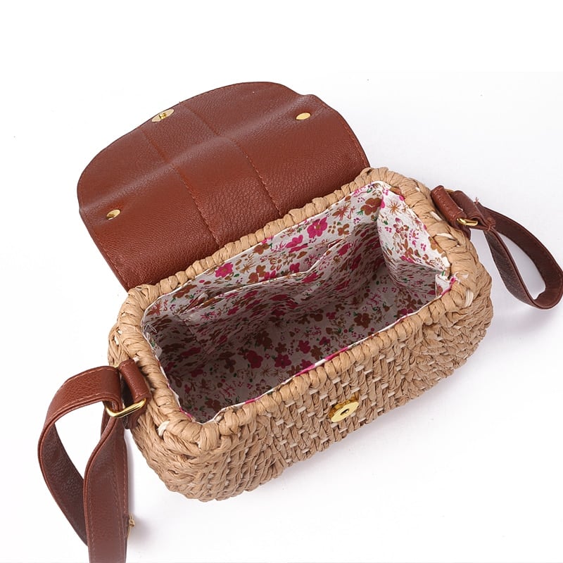 Boho Straw Crossbody Bag