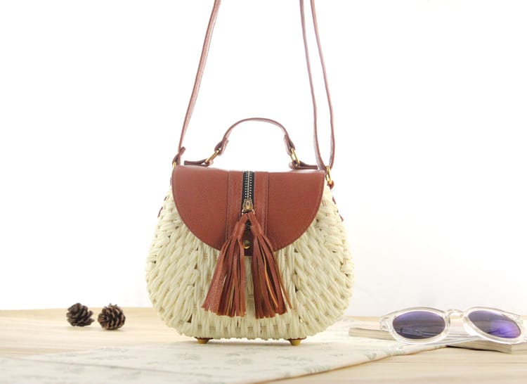 Boho Straw Crossbody Bag