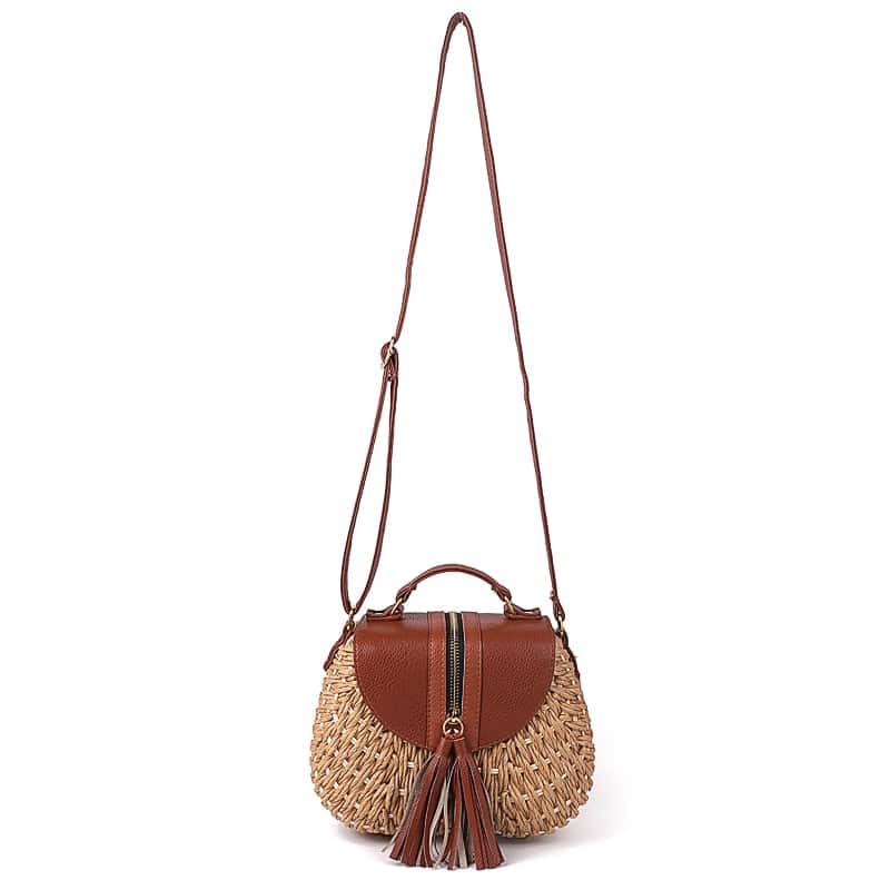 Boho Straw Crossbody Bag