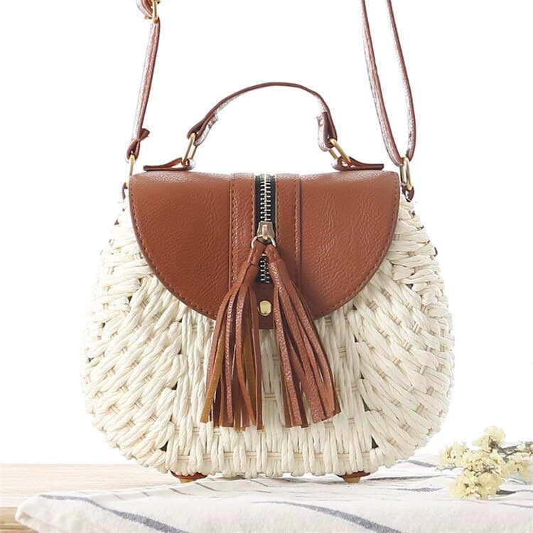 Boho Straw Crossbody Bag