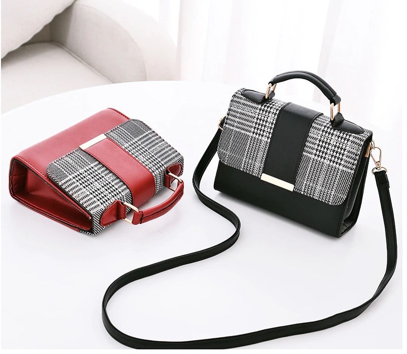 Plaid Pattern Mini Handbag