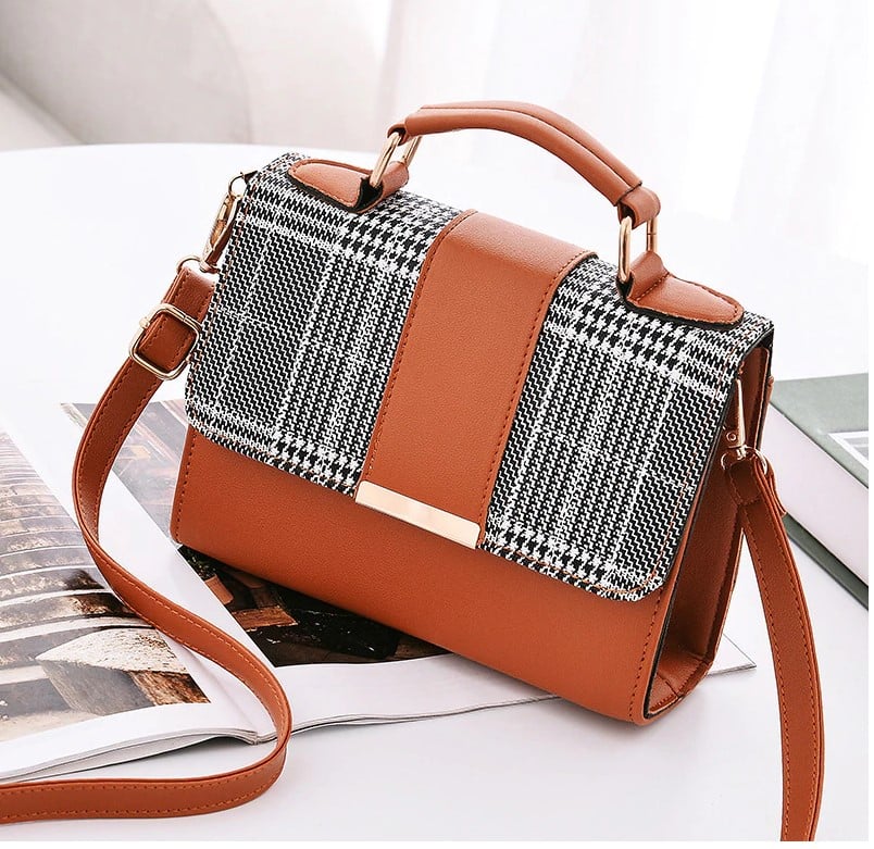 Plaid Pattern Mini Handbag
