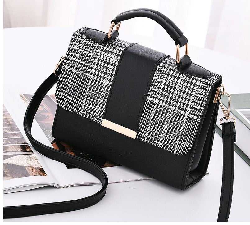 Plaid Pattern Mini Handbag