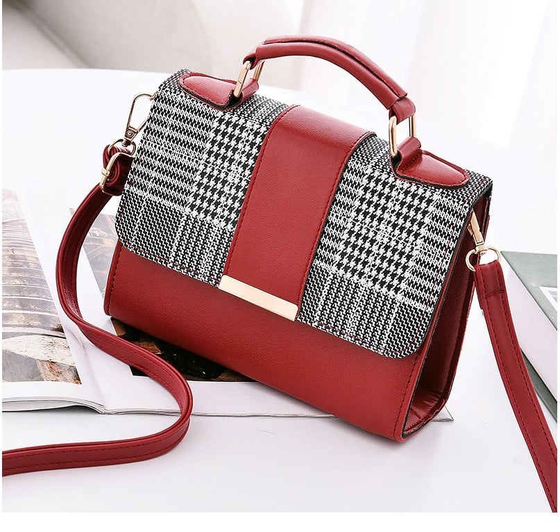 Plaid Pattern Mini Handbag