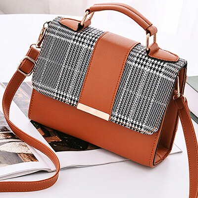 Plaid Pattern Mini Handbag