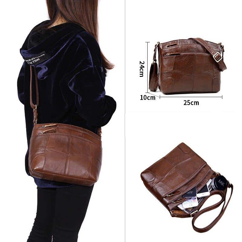Large Capacity Leather Shoulder Bag