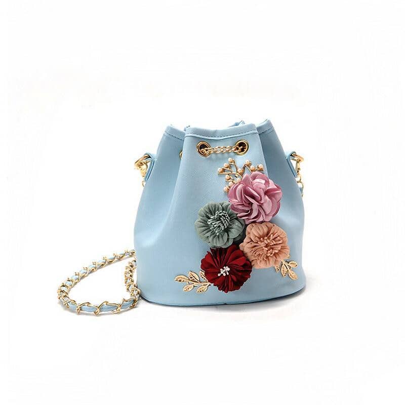 Elegant Floral Bucket Bag