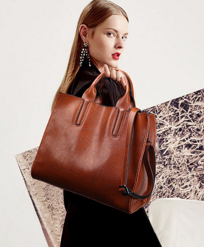 Oil Eco-Leather Tote Bag