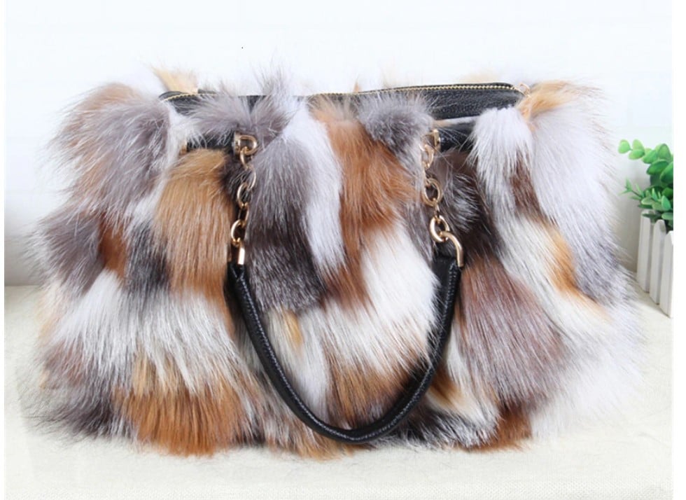 Fox Fur Tote Bag