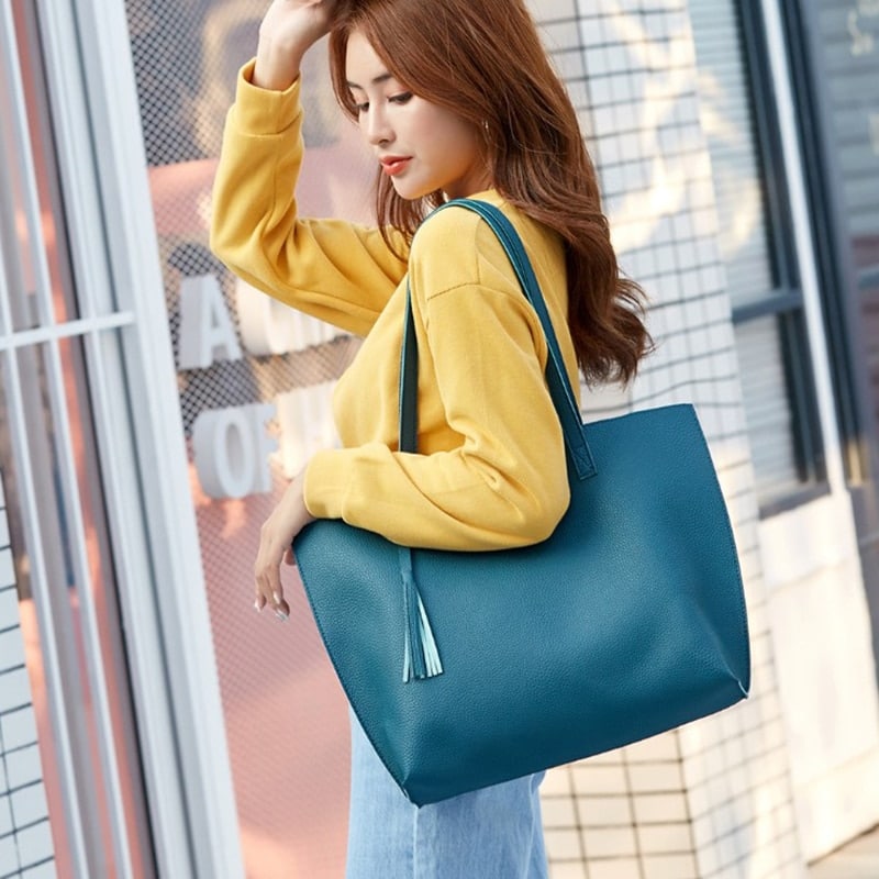 Solid Color Casual Shoulder Bag