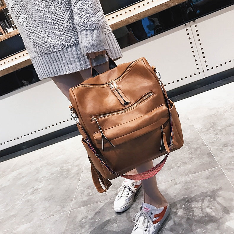 Anti-Theft Vintage Backpack