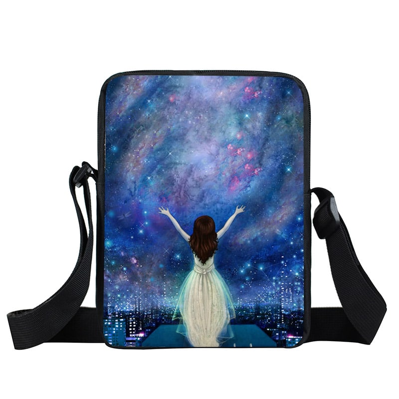 Starry Sky and Space Printed Crossbody Bags
