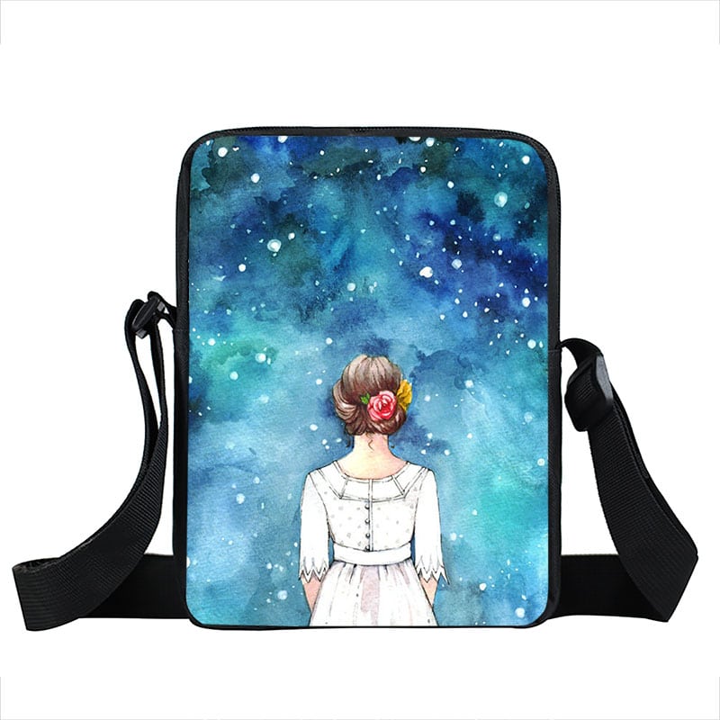 Starry Sky and Space Printed Crossbody Bags