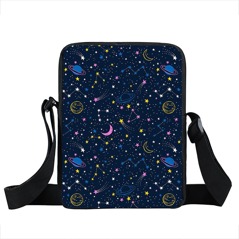 Starry Sky and Space Printed Crossbody Bags