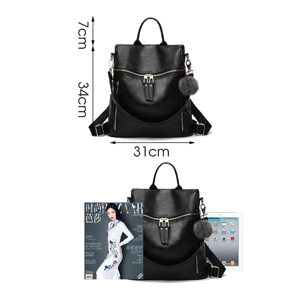 Fashion Style Compact Leather Backpack