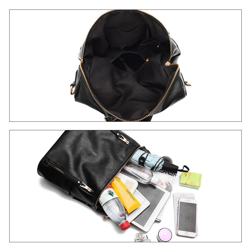 Fashion Style Compact Leather Backpack